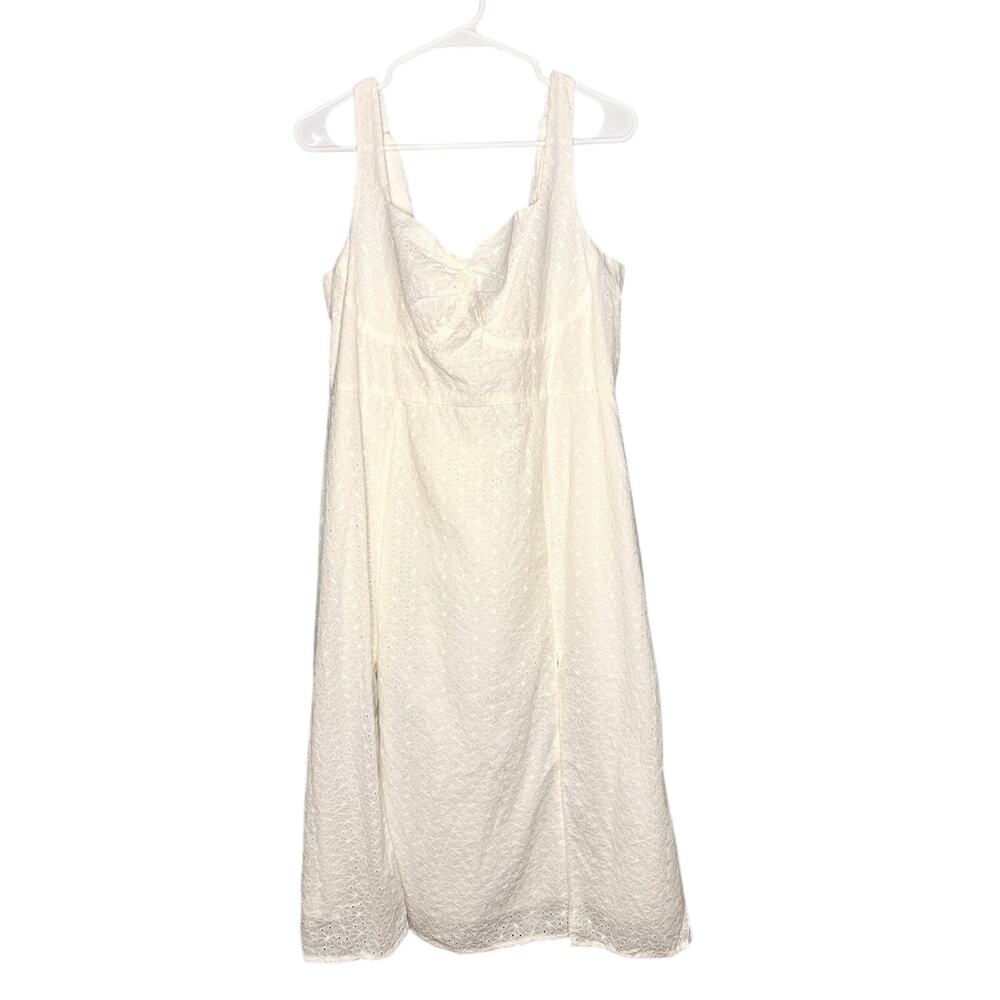 Rebdolls NWT Julianne Eyelet Lace Sweetheart Midi A-line Dress w/ Front Slits 1X